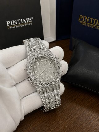 Orologio luxury uomo stile argento