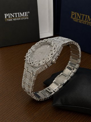 Orologio luxury uomo stile argento