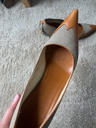 Vintage Gucci Canvas/Leather Stiletto GG Logo 39C