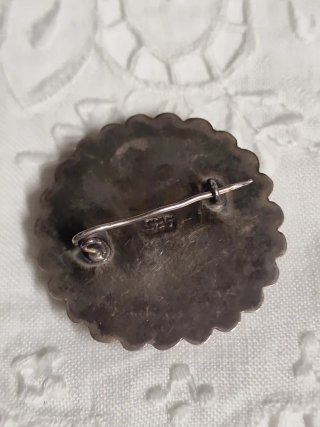 Spilla Argento 925 e Turchese Cm. 3,5