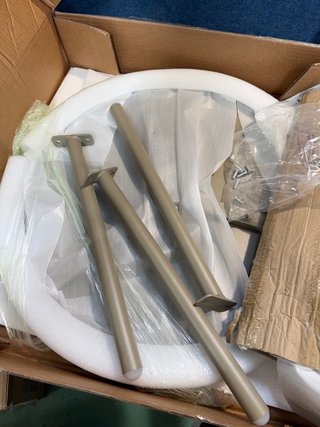 Tavolo da giardino ausiliario in acciaio Sklum Aradina