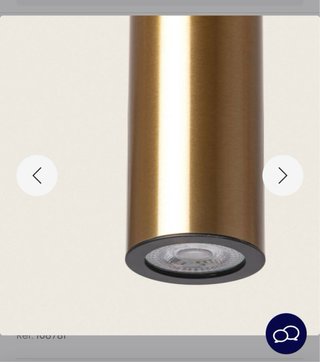 Lámpara colgante LED negra y dorada