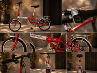 Bicicleta Plegable Monty Roja