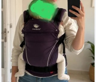 Mochila portabebés Manduca morada
