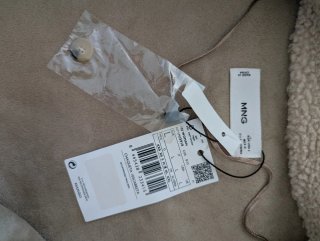 Chaqueta de pelo sintético beige