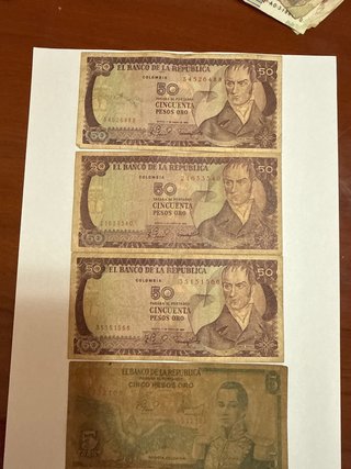 Billetes Colombianos 50 Pesos Oro (Colección)