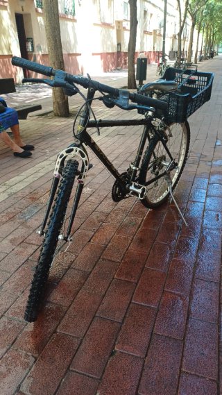 Bicicleta Shogun Negra con Cesta