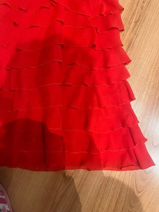 Vestido rojo con volantes