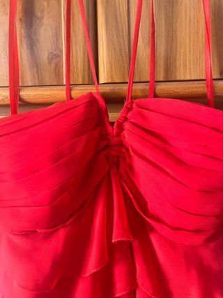 Vestido rojo con volantes