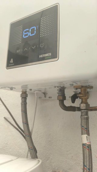 Calentador de gas HERMES blanco