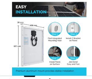 Kit Panel Solar 50W 12V Renogy