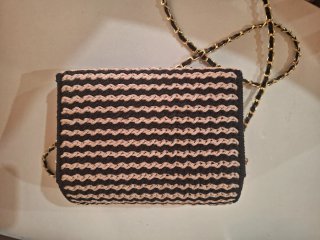 Bolso-cartera crochet trenzado de mercería artesan