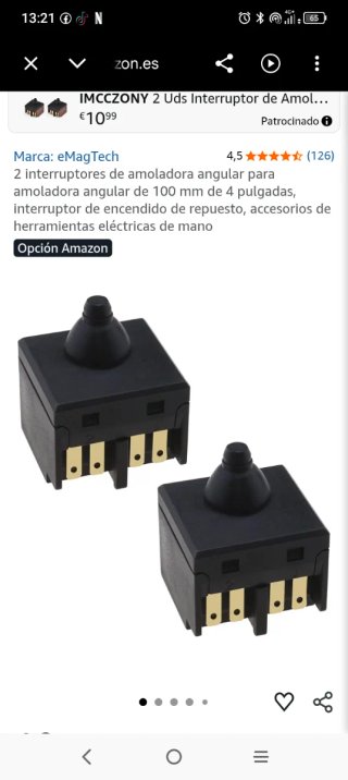 2 Interruptores Amoladora Angular 100mm