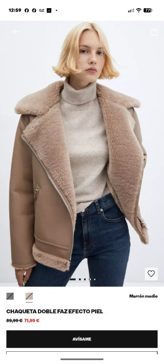 Chaqueta efecto piel