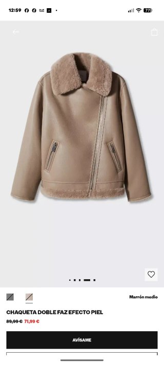 Chaqueta efecto piel