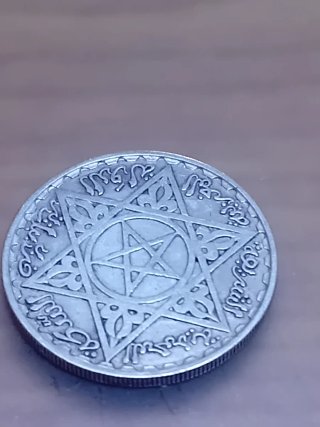 Moneda Marroquí 200 Francos 1953, plata,900
