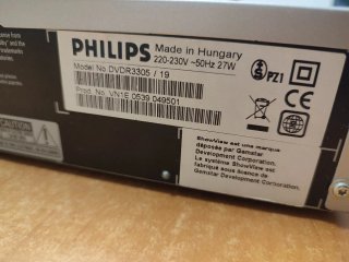 Philips DVDR 3305 Reproductor/Grabador DVD