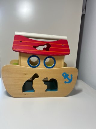 Puzzle de madera barco para niños
