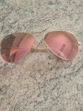 Gafas de Sol Ray-Ban Aviator Doradas Rosas