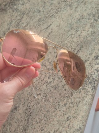 Gafas de Sol Ray-Ban Aviator Doradas Rosas