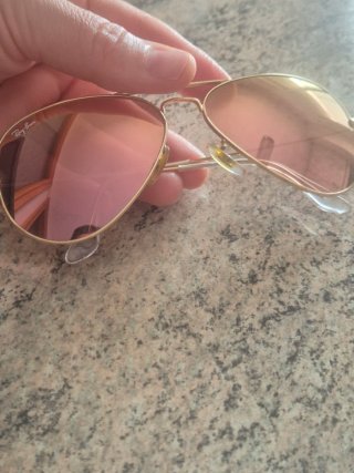 Gafas de Sol Ray-Ban Aviator Doradas Rosas