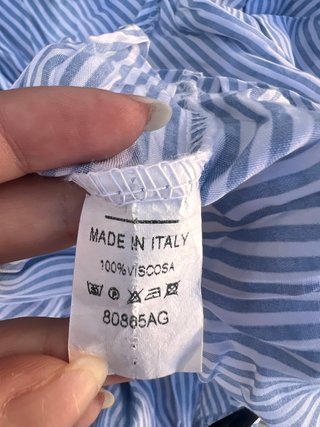 Blusa/Vestido Rayas Azul Blanco Talla Única