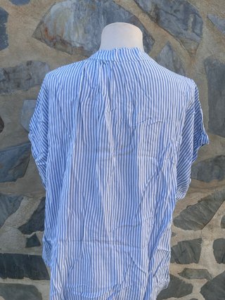 Blusa/Vestido Rayas Azul Blanco Talla Única