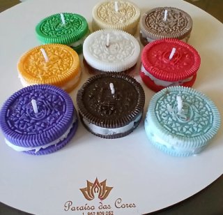 3 Velas decorativas estilo Oreo