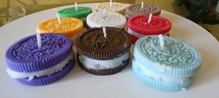 3 Velas decorativas estilo Oreo