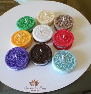3 Velas decorativas estilo Oreo