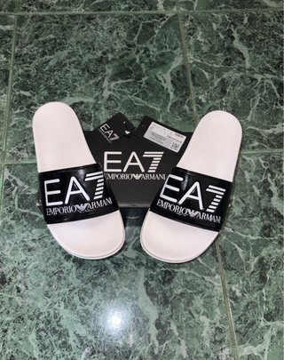 Ciabatte EA7 Emporio Armani Nere Bianche Taglia 40