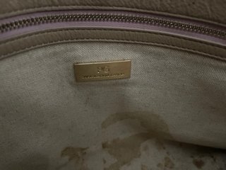 Bolso de piel beige