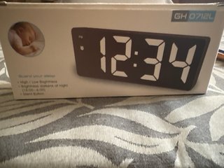 Reloj Despertador Digital LED Plata