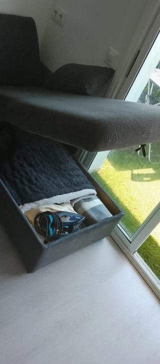 Sofá modular gris de tela