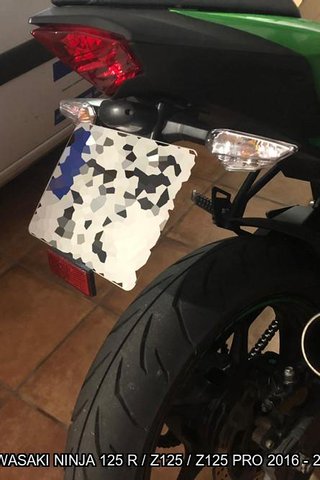 Portamatrículas KAWASAKI NINJA 125R Z125 2016 2026