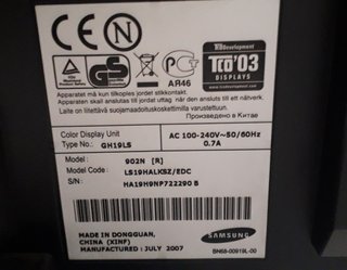 Monitor Samsung Plata/Negro