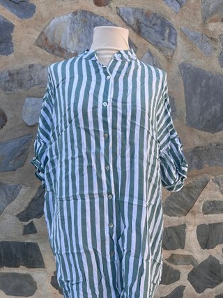Vestido/Blusa Rayas Verdes Talla Única