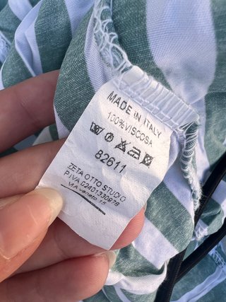 Vestido/Blusa Rayas Verdes Talla Única