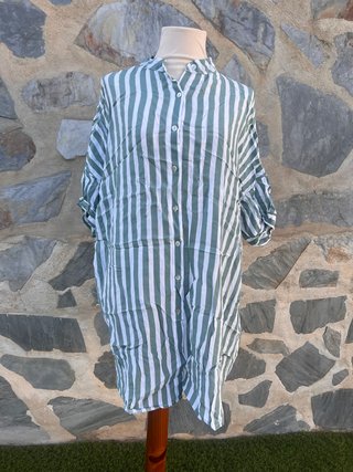 Vestido/Blusa Rayas Verdes Talla Única