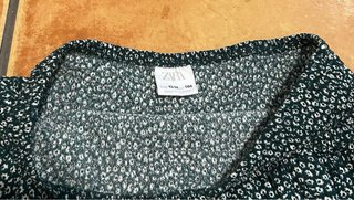 Falda pantalón Zara verde con flores