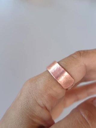 Anillo cobre artesanal ajustable hombre