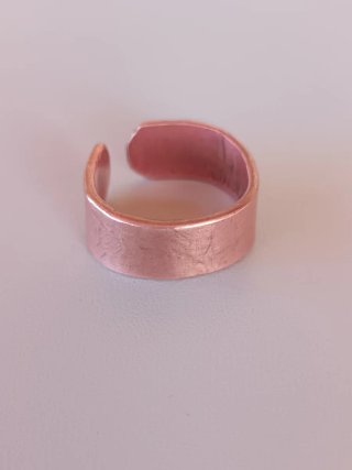 Anillo cobre artesanal ajustable hombre