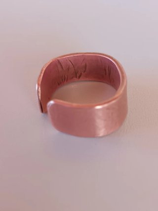 Anillo cobre artesanal ajustable hombre