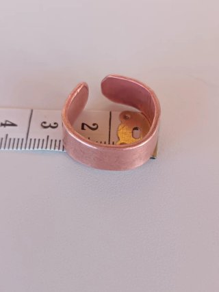 Anillo cobre artesanal ajustable hombre