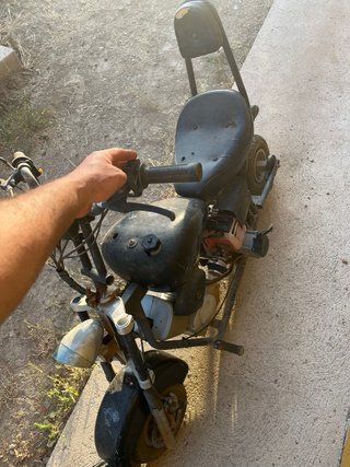 Mini Moto Chopper Negra