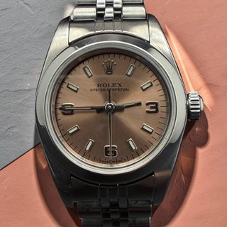 Rolex Oyster Perpetual Esfera Salmón 3-6-9