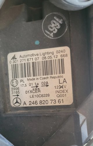 Frontal Mercedes W246