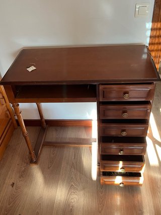 Escritorio vintage madera con cajones