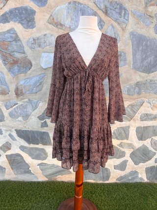 Vestido leopard print con vuelo