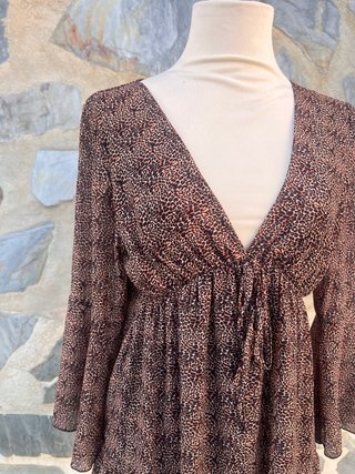 Vestido leopard print con vuelo